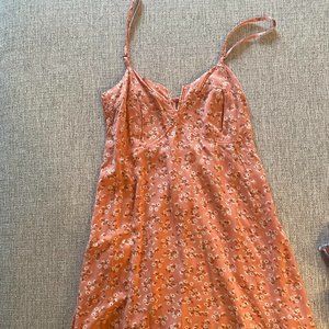 Billabong x Salty Blonde Just Because Mini Dress Pink Floral dress- Medium